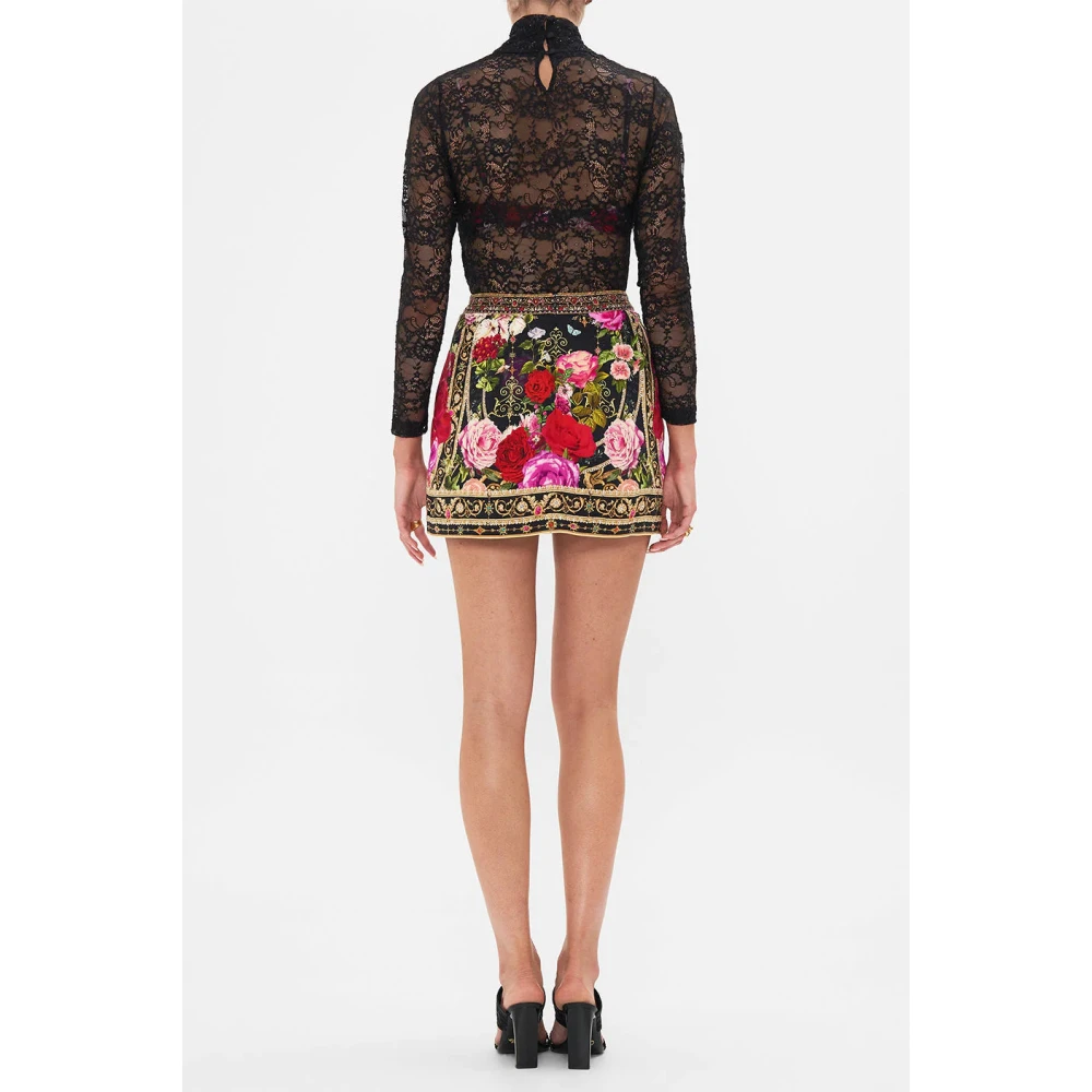 Camilla Romantische Zijden Mini Rok Reservation For Love Multicolor Dames