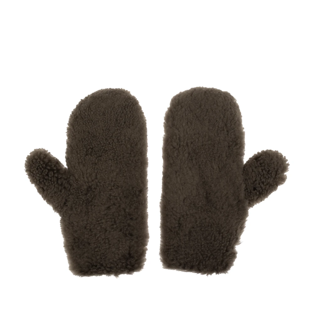 Yves Salomon Bont handschoenen Gray Dames