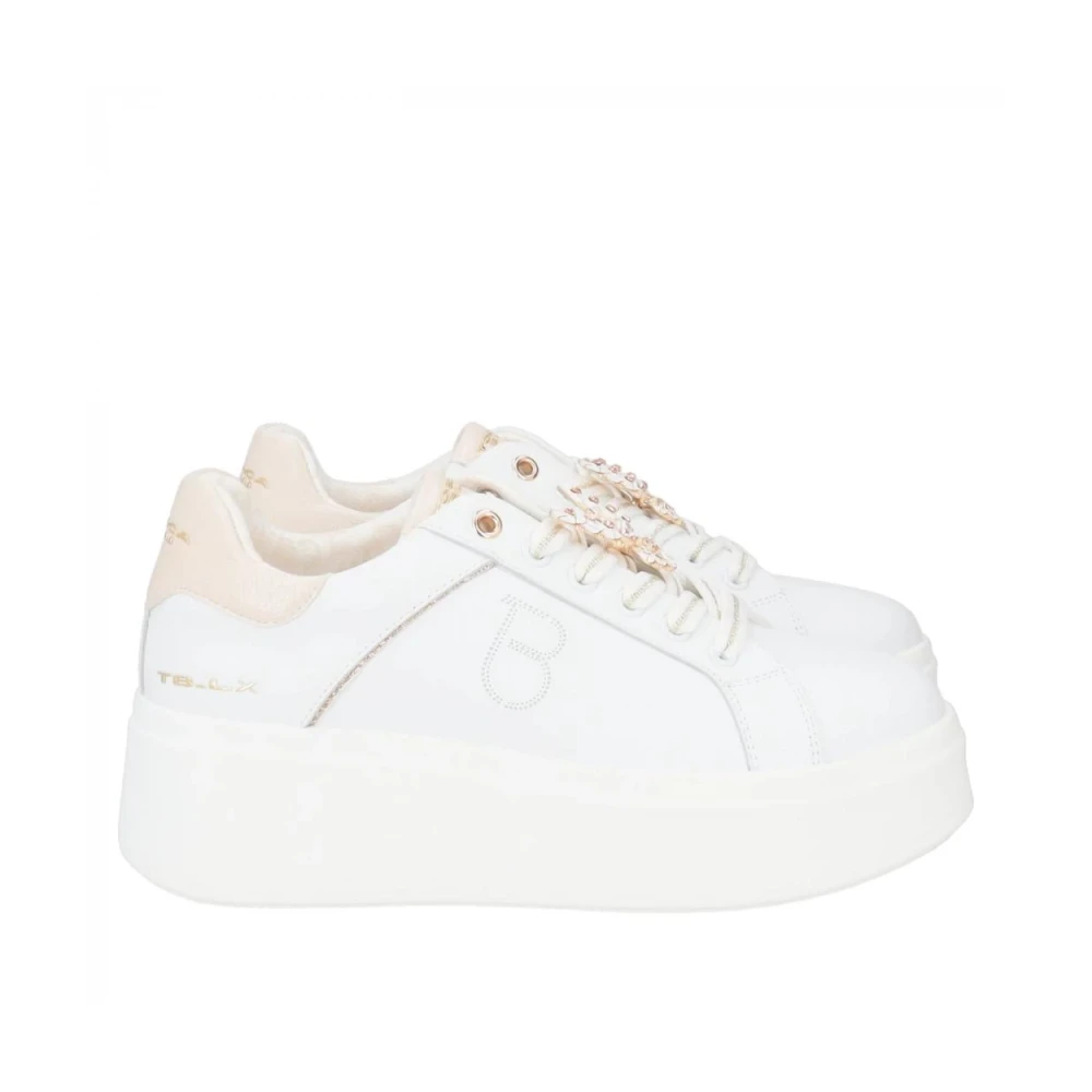 Tosca Blu Butterfly Platform Sneakers Dames Schoenen Wit