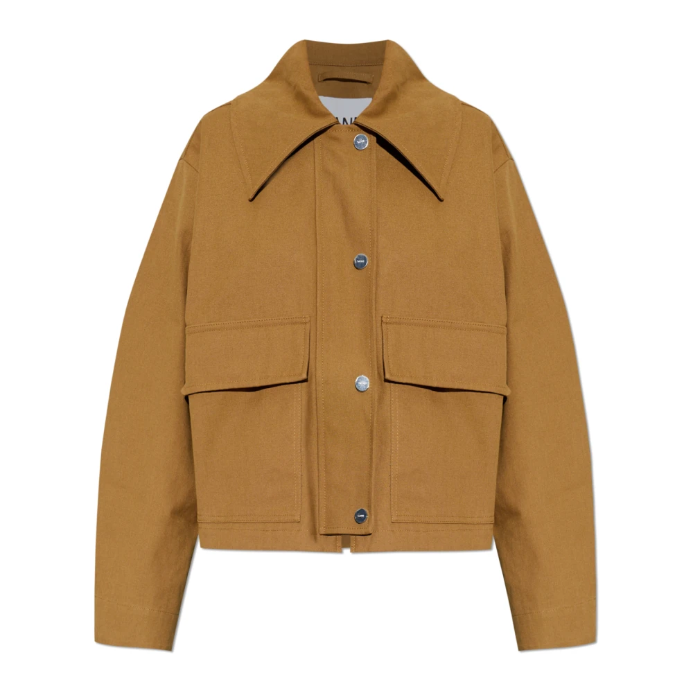Ganni Brown Oversize Jacket - Female - Light Jackets - Xs/S - Jackets