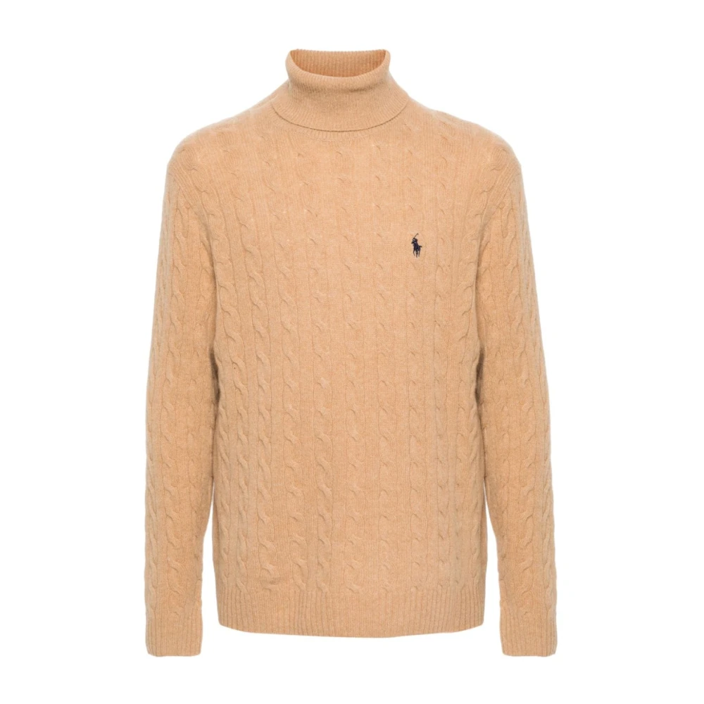 Polo Ralph Lauren Beige Wollen Coltrui met Logo Beige Heren