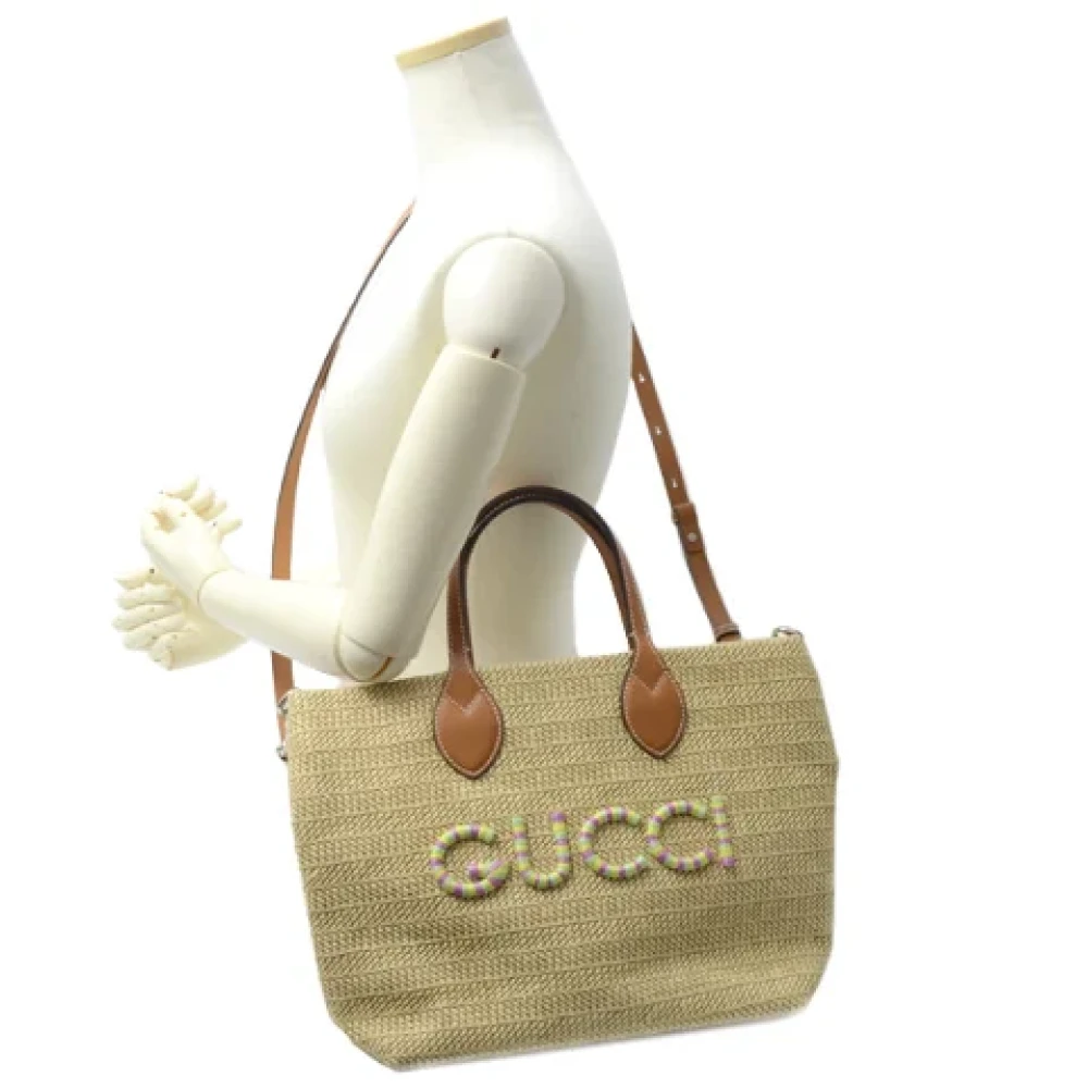Gucci Vintage Pre-owned Fabric gucci-bags Brown Dames