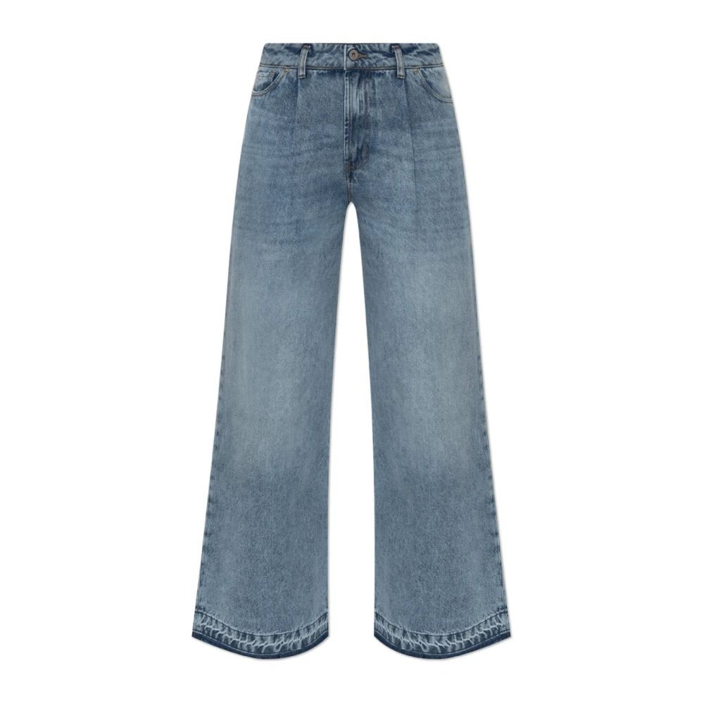 Halfboy Wijde broek Blue Dames