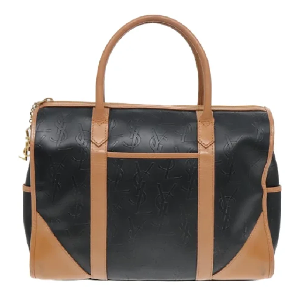 Saint Laurent Vintage Pre-owned Leather handbags Black Dames