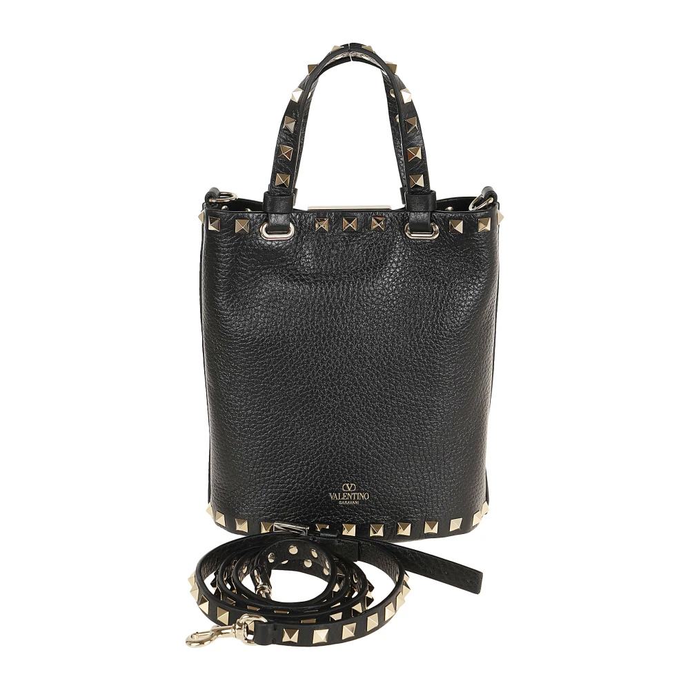 Valentino Garavani Rockstud Mini Tote Tas Black Dames