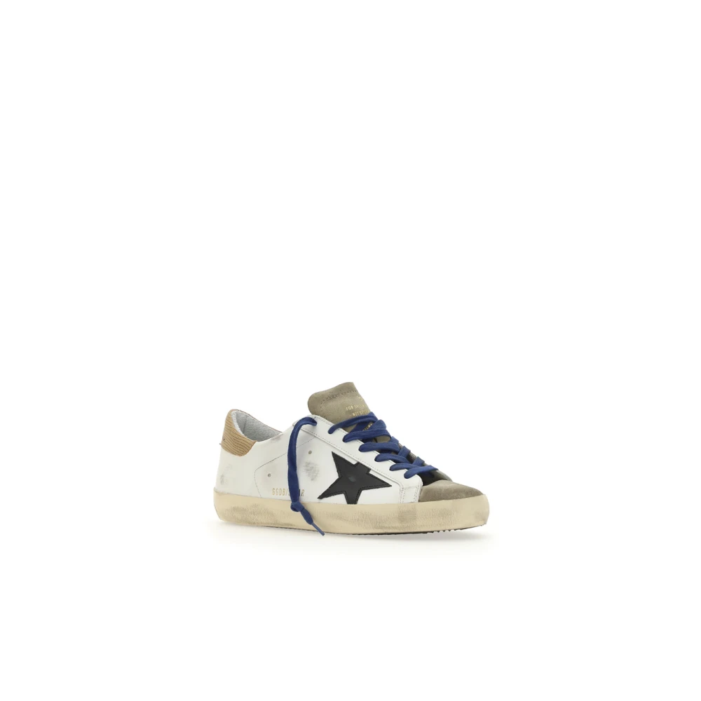 Golden Goose Super-Star Läder Överdel Mocka Sneakers White, Herr