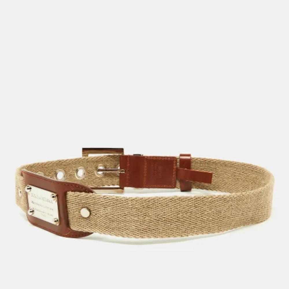 Dolce & Gabbana Pre-owned Leather belts Beige Dames