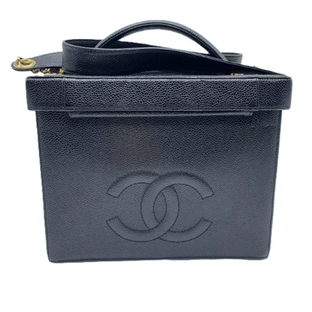 Chanel Vintage Pre-owned Leather handbags Black Dames