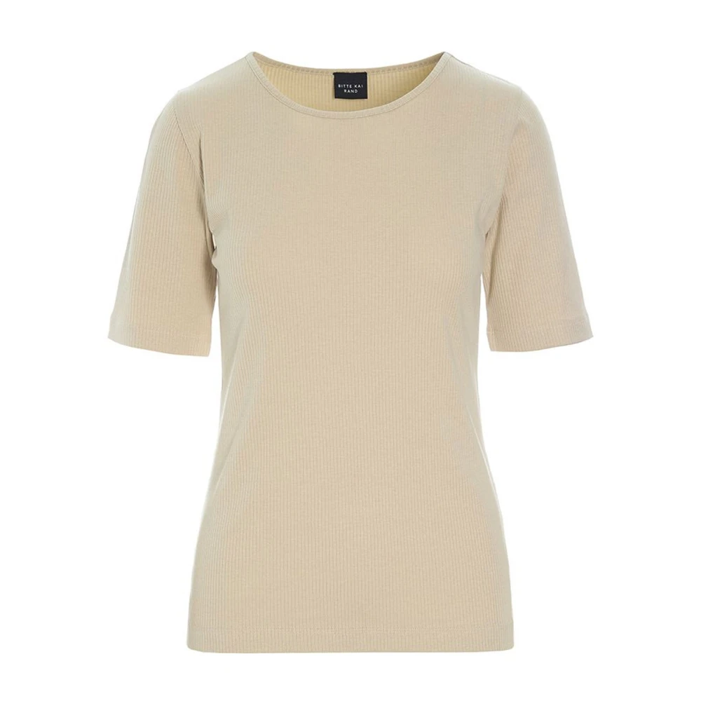 Bitte Kai Rand Rib Gebreide Blouse Ivoor Beige Dames