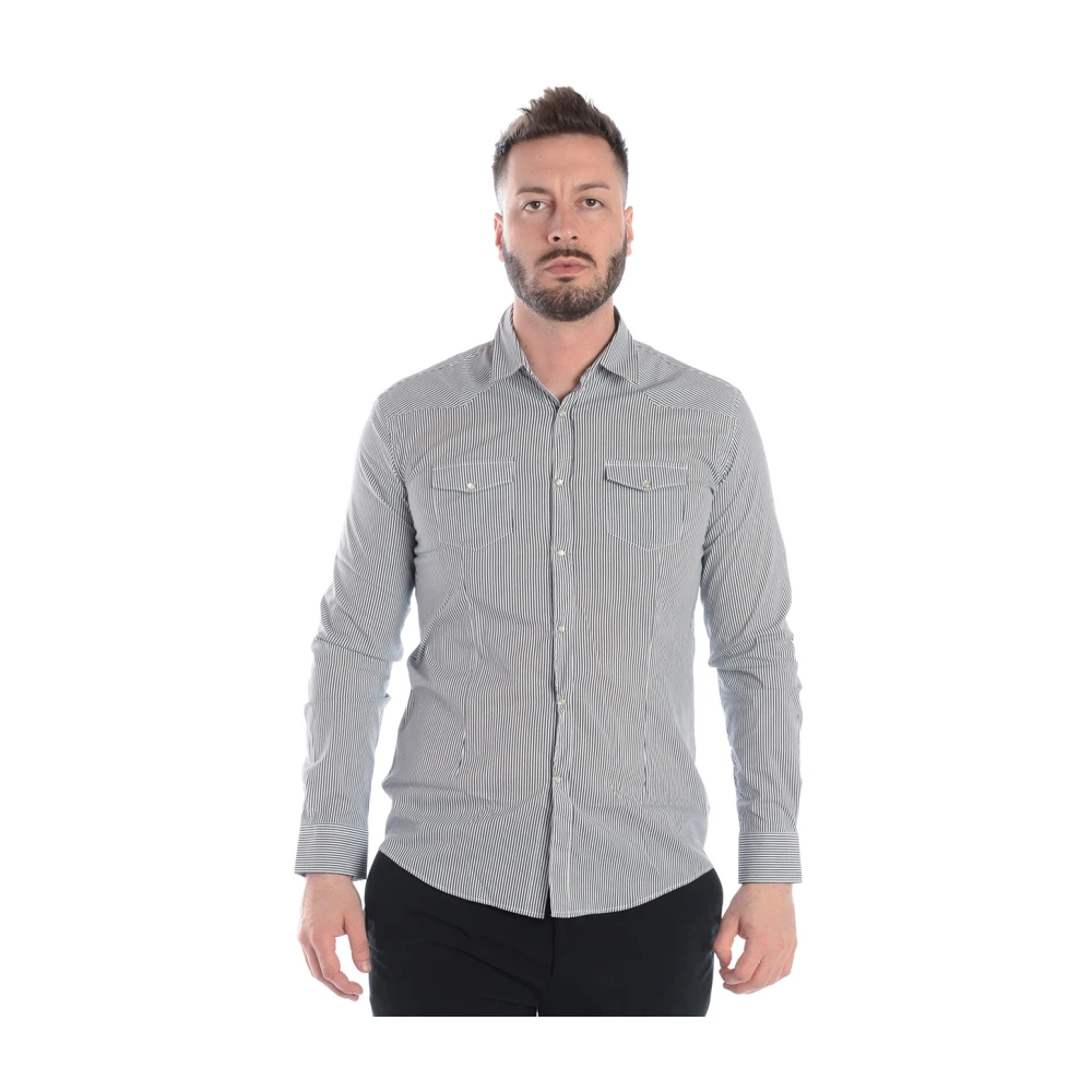 Daniele Alessandrini Western Style Overhemd Black Heren
