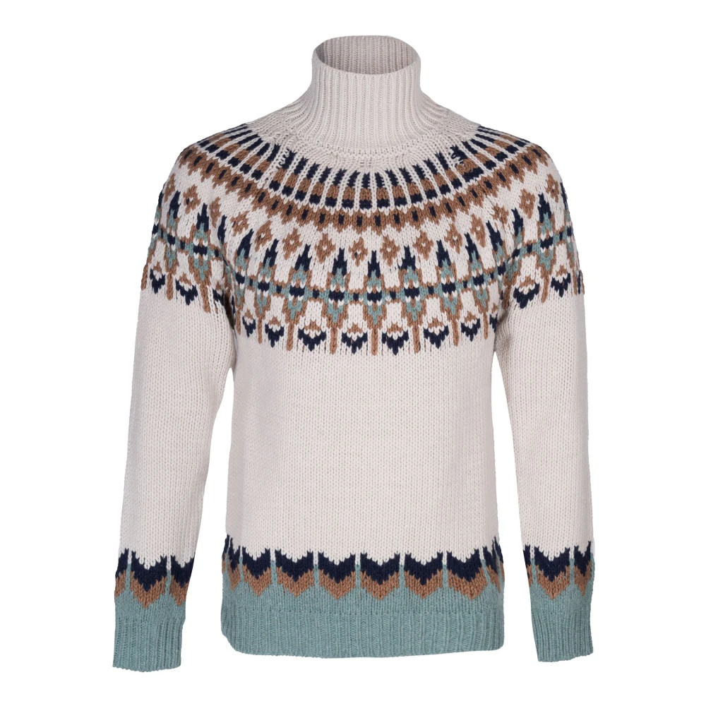 Dondup Men's Multicolor Turtlenecks, M, Fantasy Long Sleeve High Neck Jumper