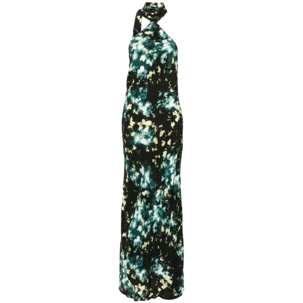 Rotate Birger Christensen Gedrukte Maxi Jurk met Open Rug Multicolor Dames