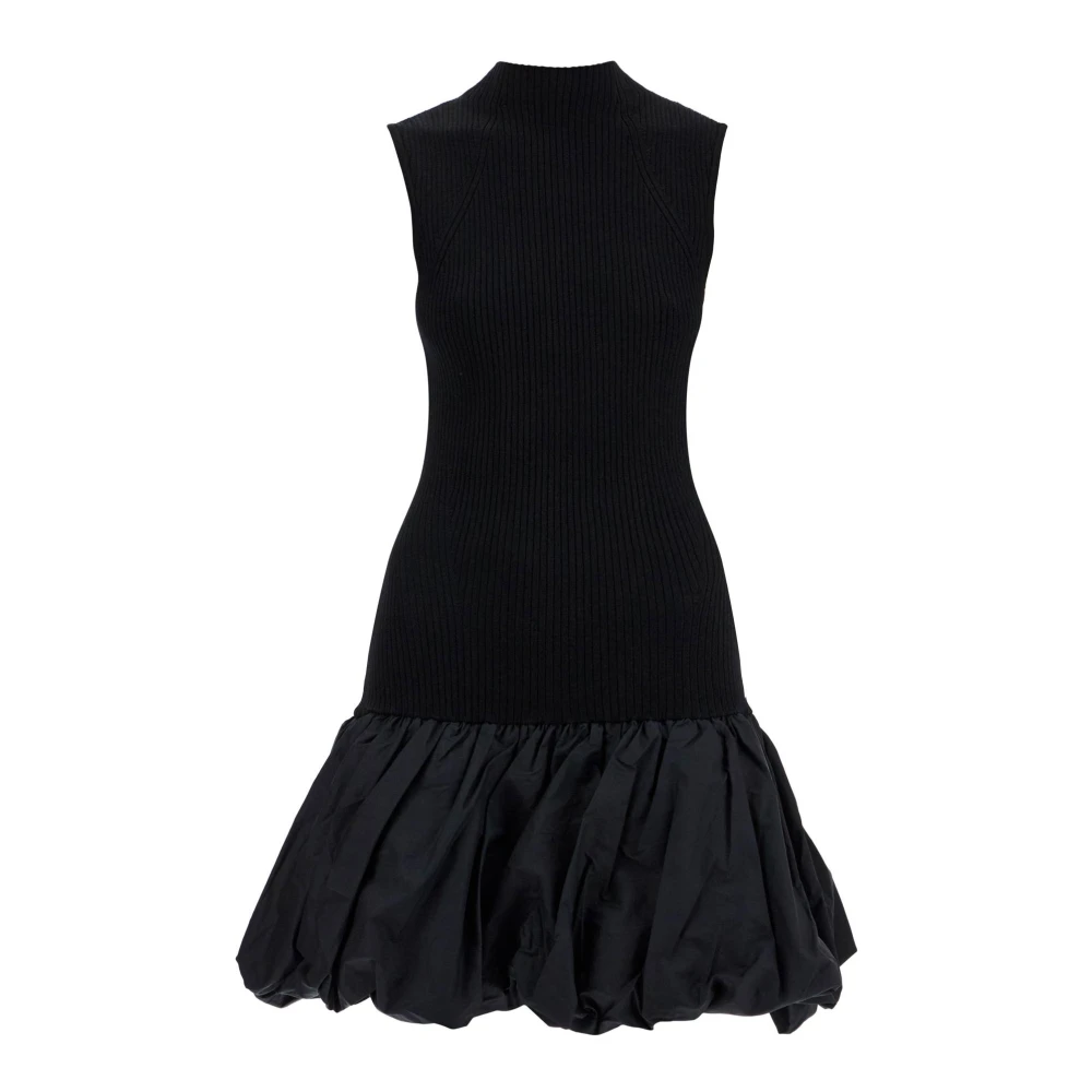 Rotate Birger Christensen Racer Cut Knit Jurk Black Dames