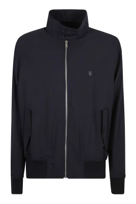 Blå Harrington Jacka för Män