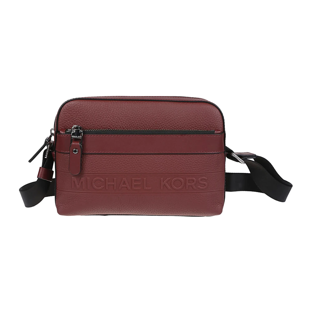 Michael Kors Hudson Schoudertas van Geperforeerd Leder Brown Heren
