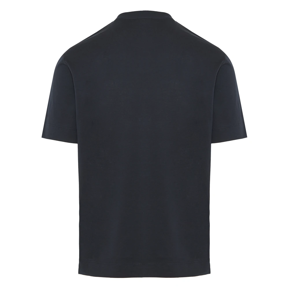 Emporio Armani Katoenen T-shirt Klassiek Ontwerp Blue Heren