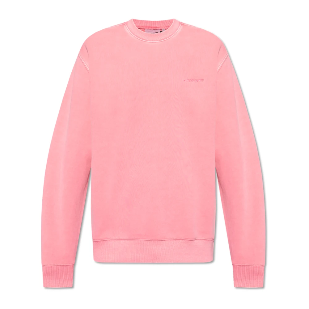 Carhartt Wip Sweatshirt med logotyp Pink, Herr