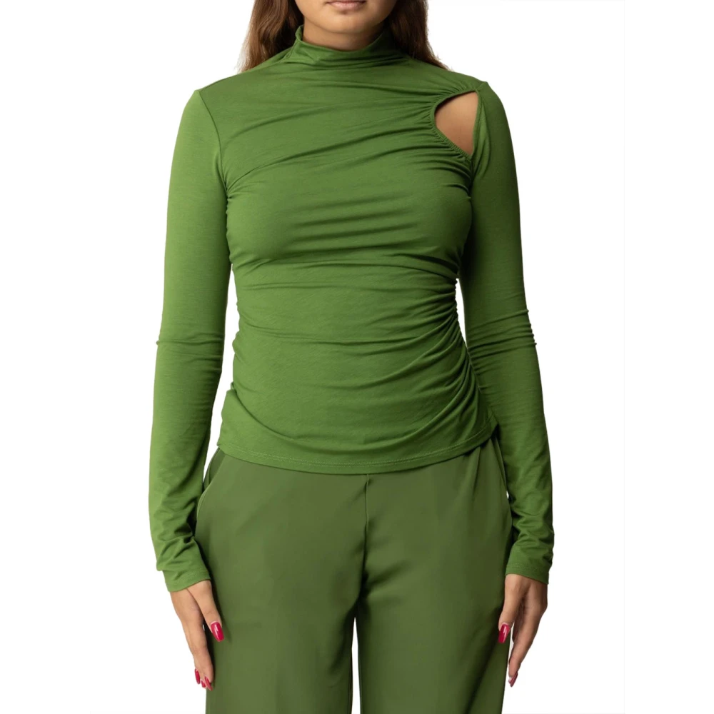 PATRIZIA PEPE Groene Cut Out Sweater Green Dames