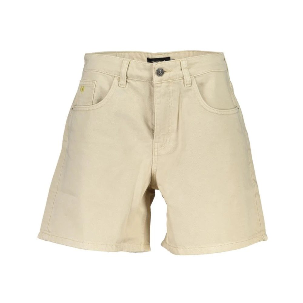 Desigual Kvinno Beige Shorts Dam, M, Bomull, Long Dress
