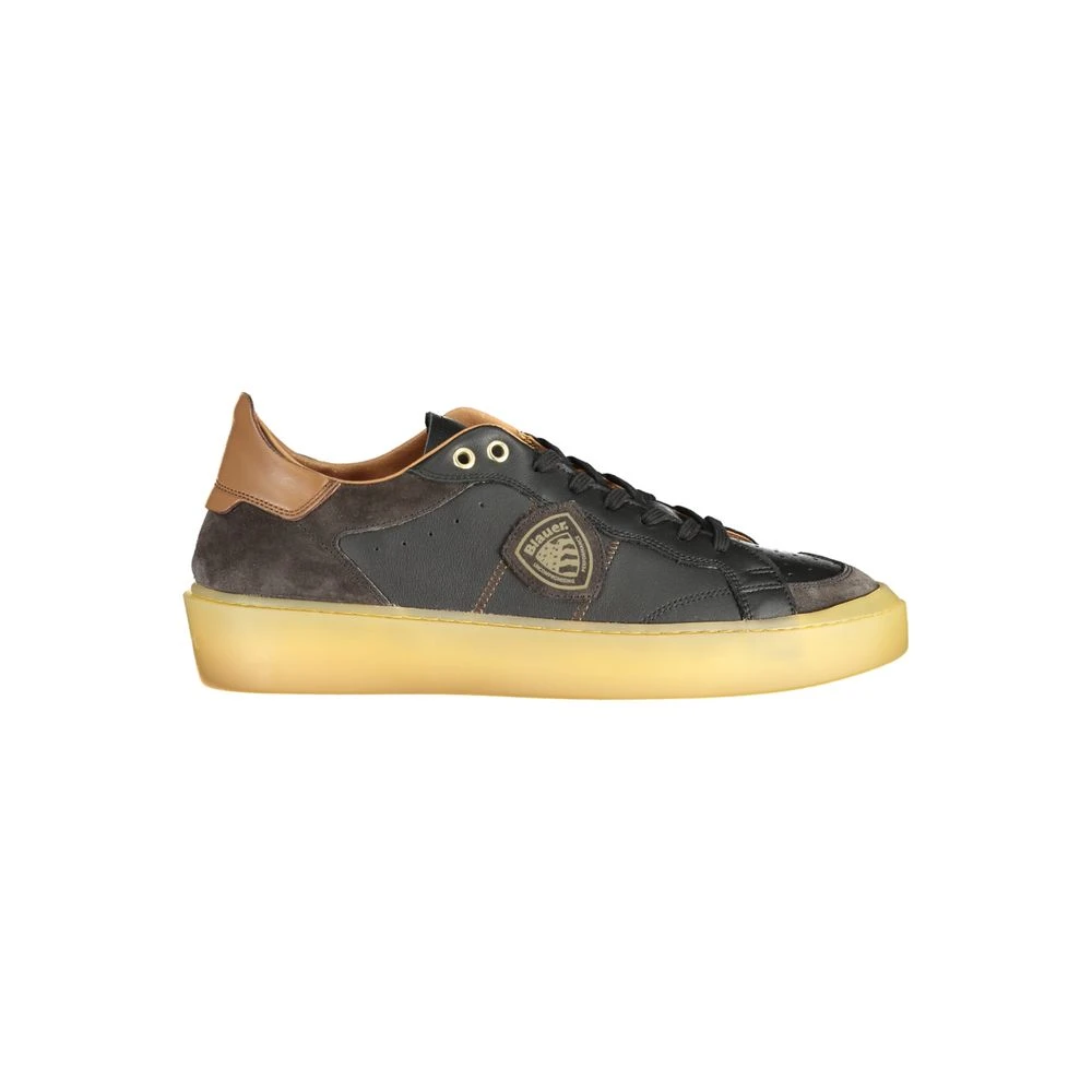 Blauer Men's Black Sneakers, 12 Uk, Leather Sneaker