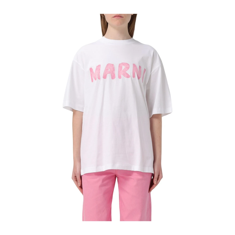 Marni Witte T-shirts en Polos White Dames