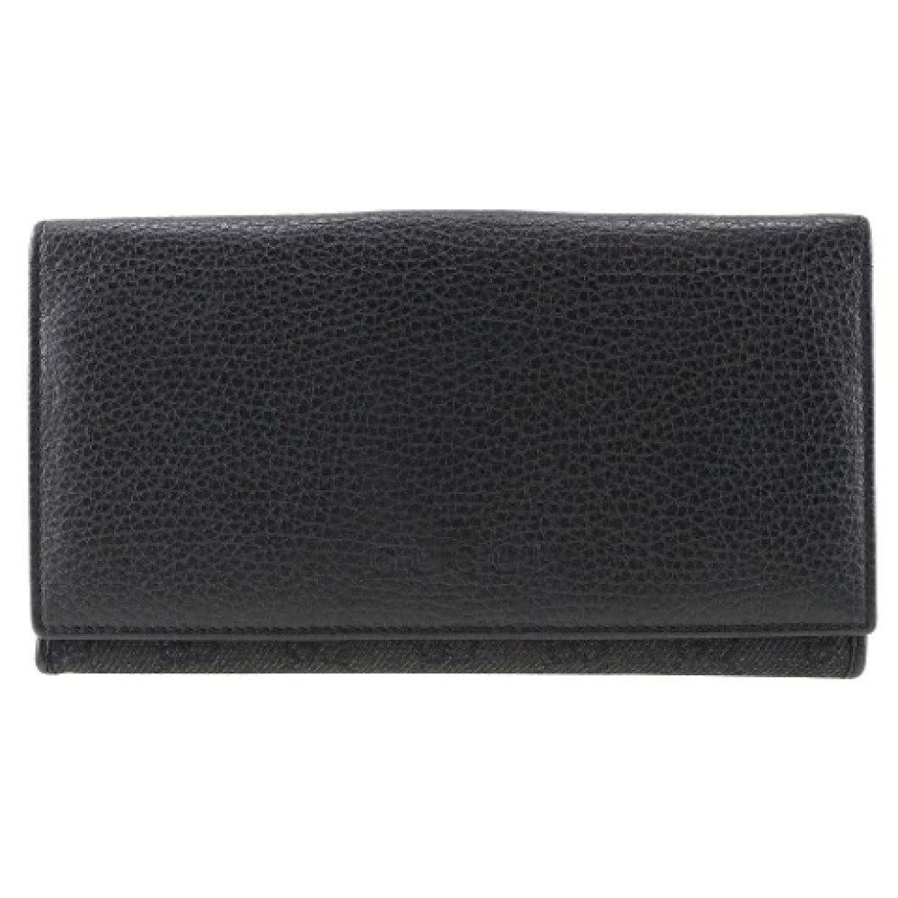 Gucci Vintage Pre-owned Canvas wallets Black Dames