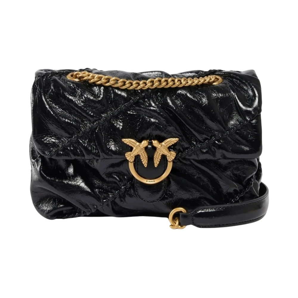 Pinko Donna Nero - Love Puff Crinckle Mini - Bags - One Size