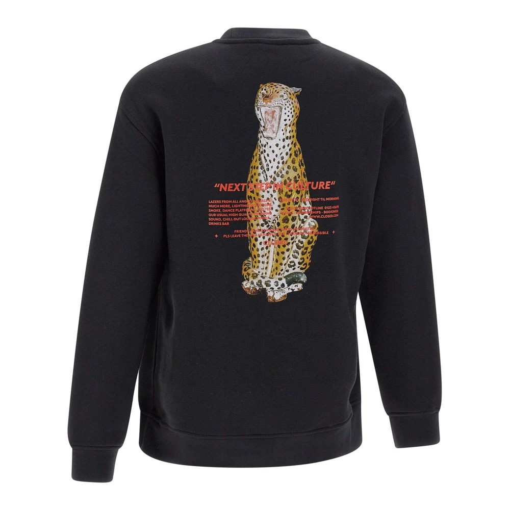 closed Zwarte Katoenen Sweatshirt met Multicolor Logo Black Heren