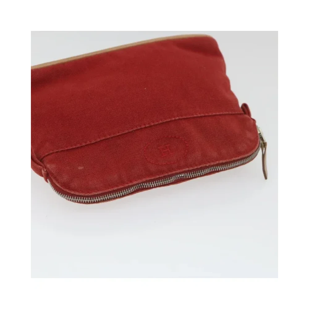 Hermès Vintage Pre-owned Canvas pouches Red Dames