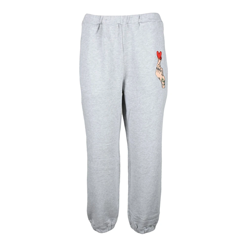 Love Moschino Katoenen Stijlvolle Broek Gray Dames