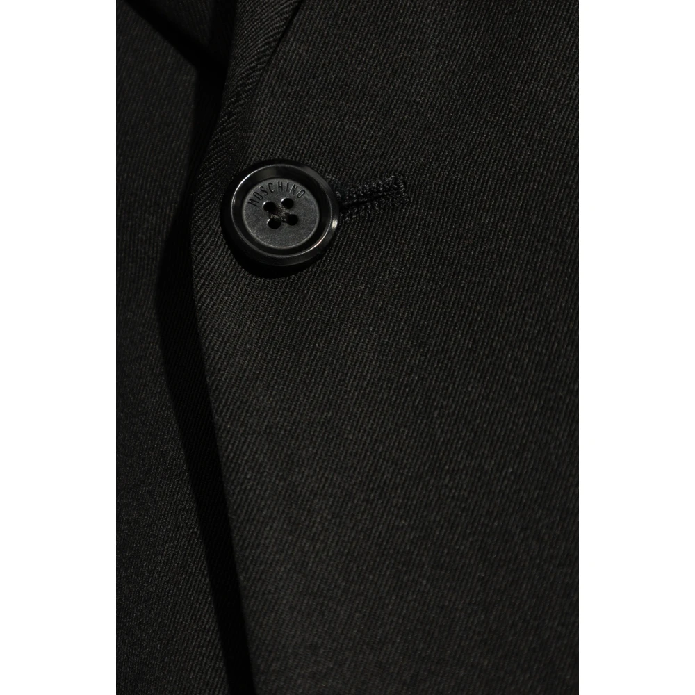 Moschino Blazer met open revers Black Heren
