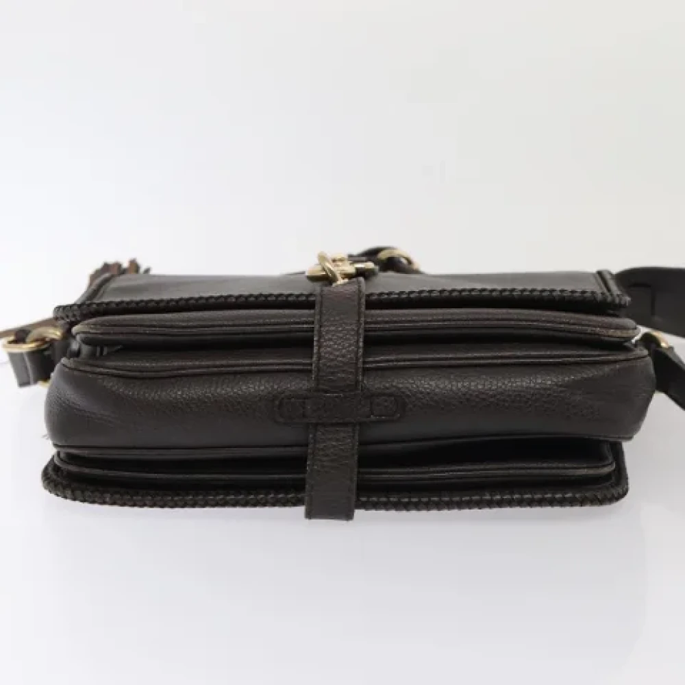 Gucci Vintage Pre-owned Leather shoulder-bags Brown Dames