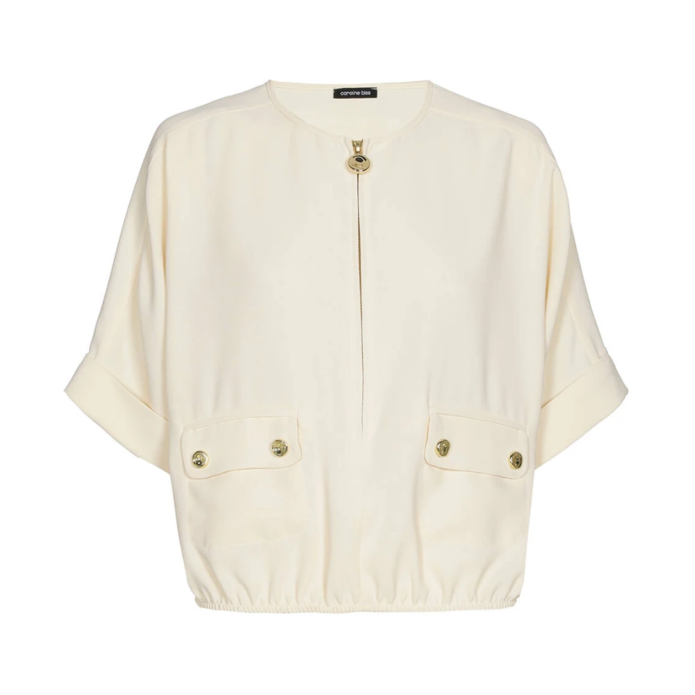 Caroline Biss Top met korte mouwen Beige Dames