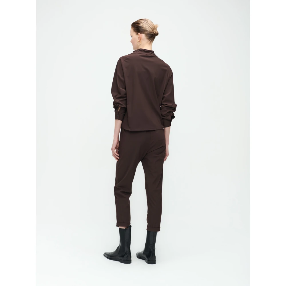 Jane Lushka Dora Top Technical Jersey Brown Dames