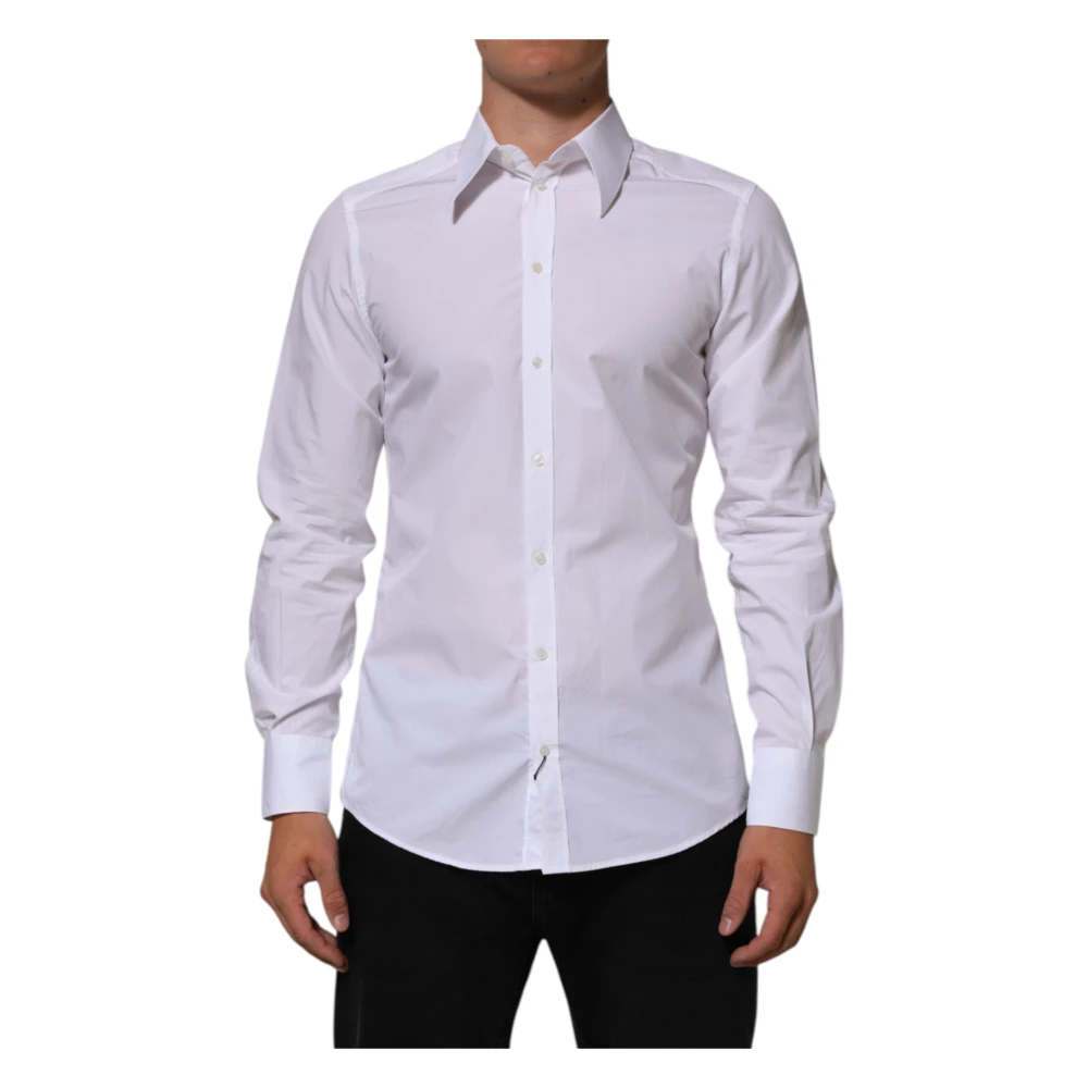 Dolce & Gabbana Men's White Cotton Martini Formal Shirt - Formal Shirts - S - Shirts