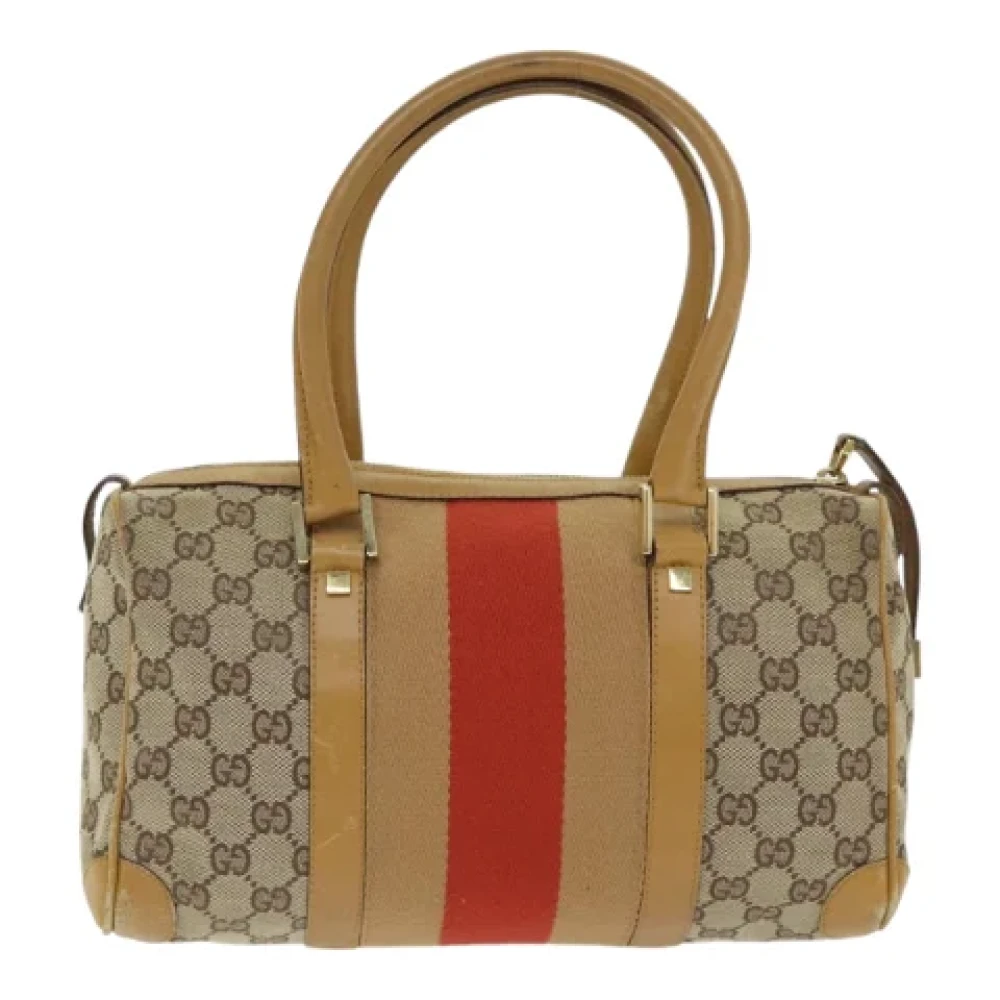 Gucci Vintage Pre-owned Canvas gucci-bags Beige Dames