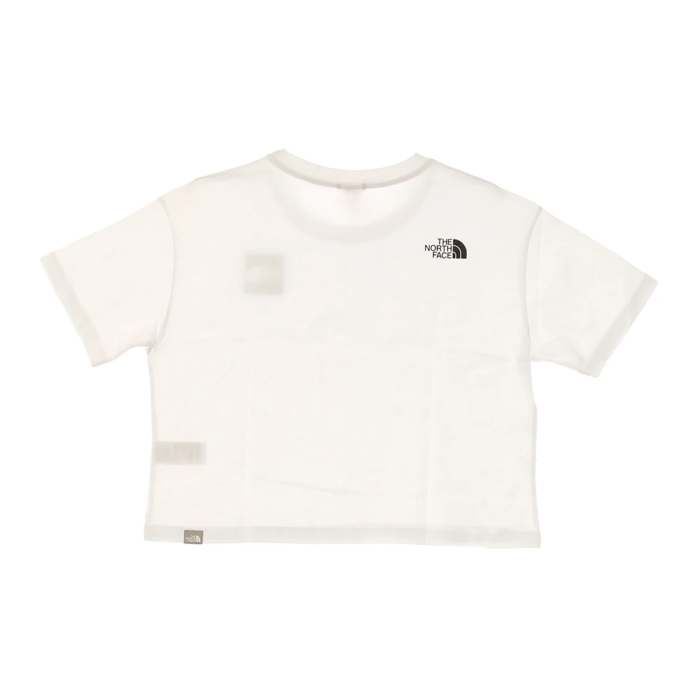The North Face Cropped Fine Tee Wit White Dames