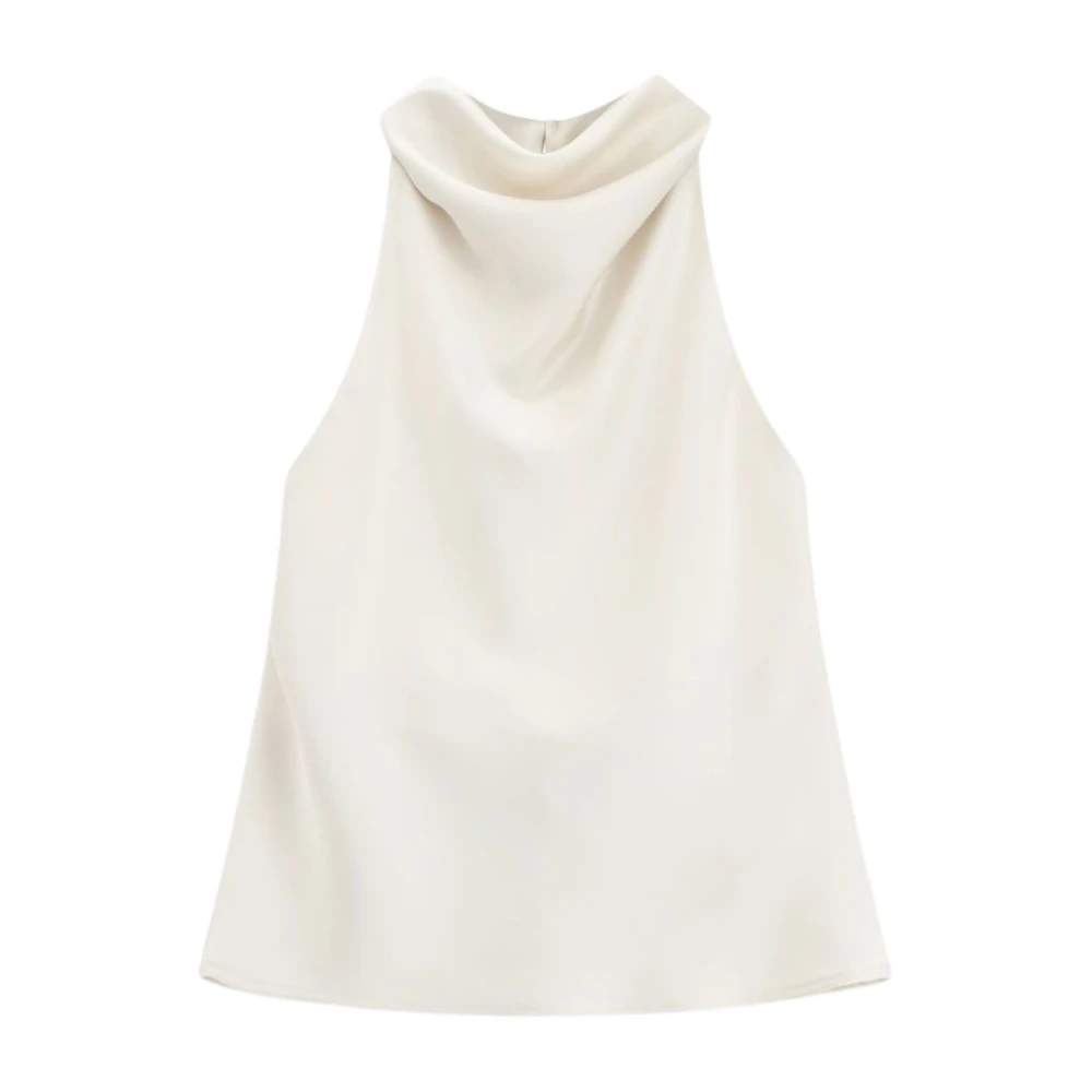 Imperial Women's White Sleeveless Tops, L, Canotta