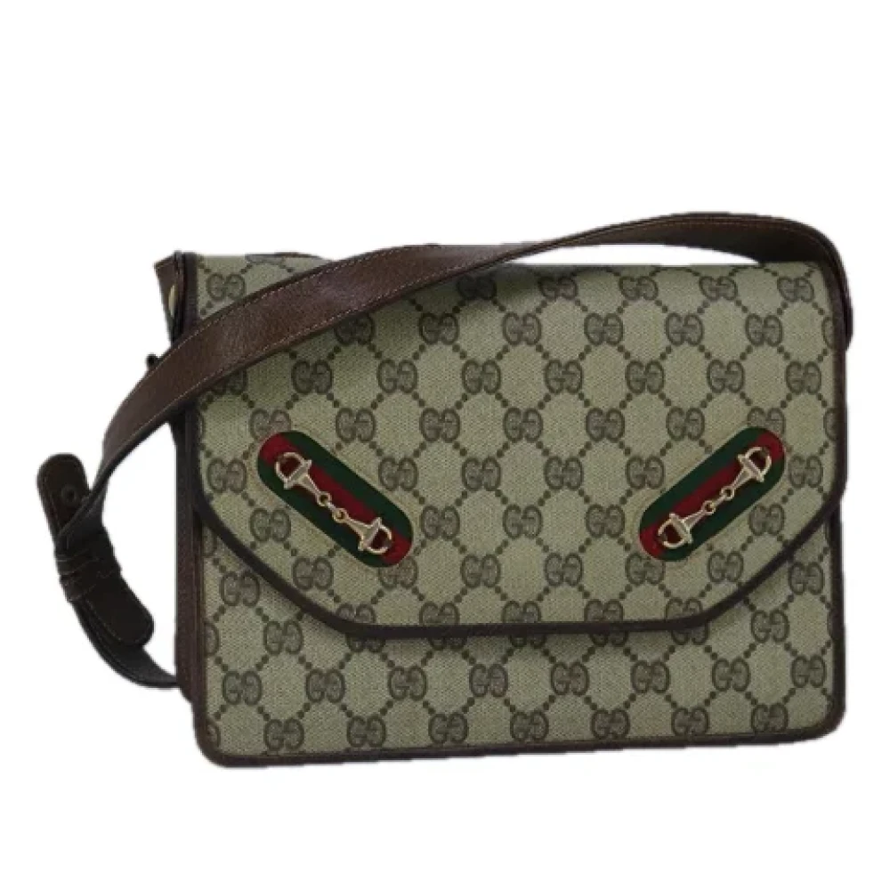 Gucci Vintage Pre-owned Canvas shoulder-bags Beige Dames