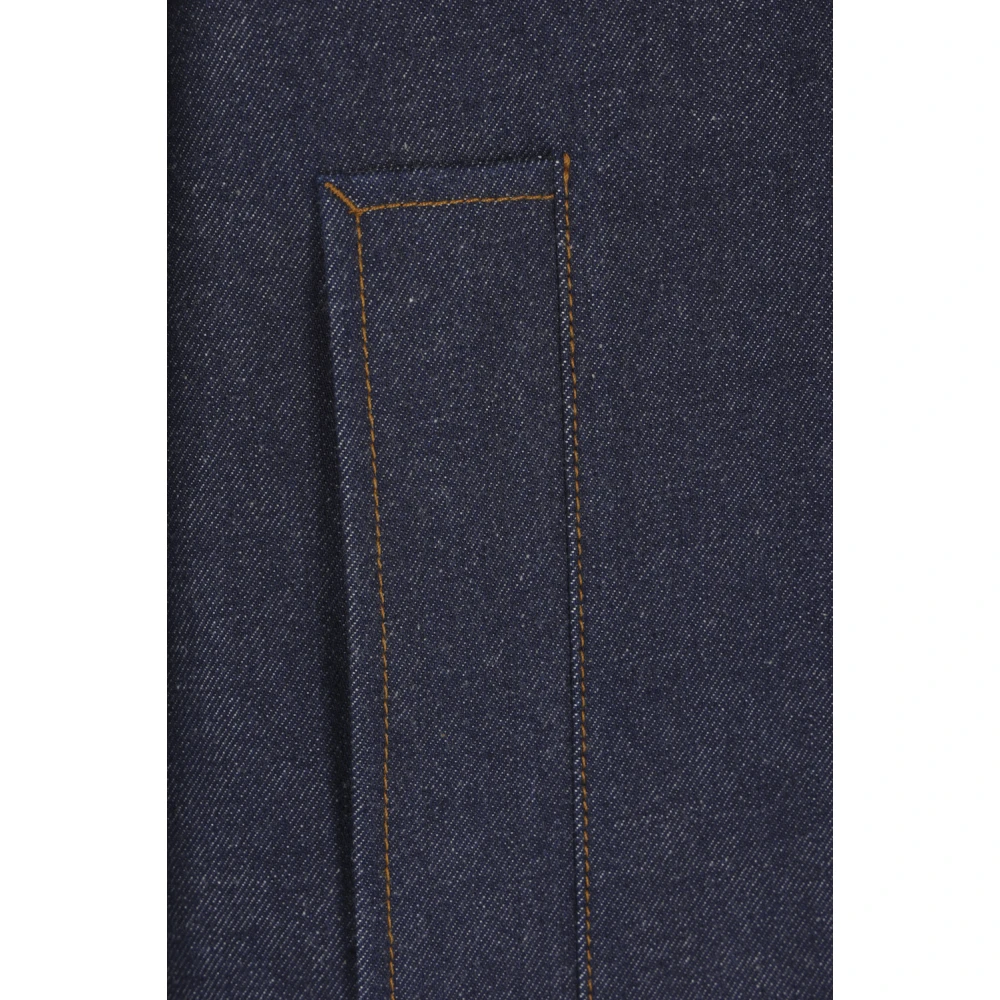 Gucci Blauwe dubbelrijige denimjas Blue Heren