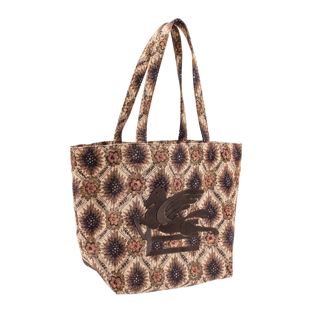 ETRO Multicolor Schoudertas met Dubbele Stoffen Band Multicolor Dames