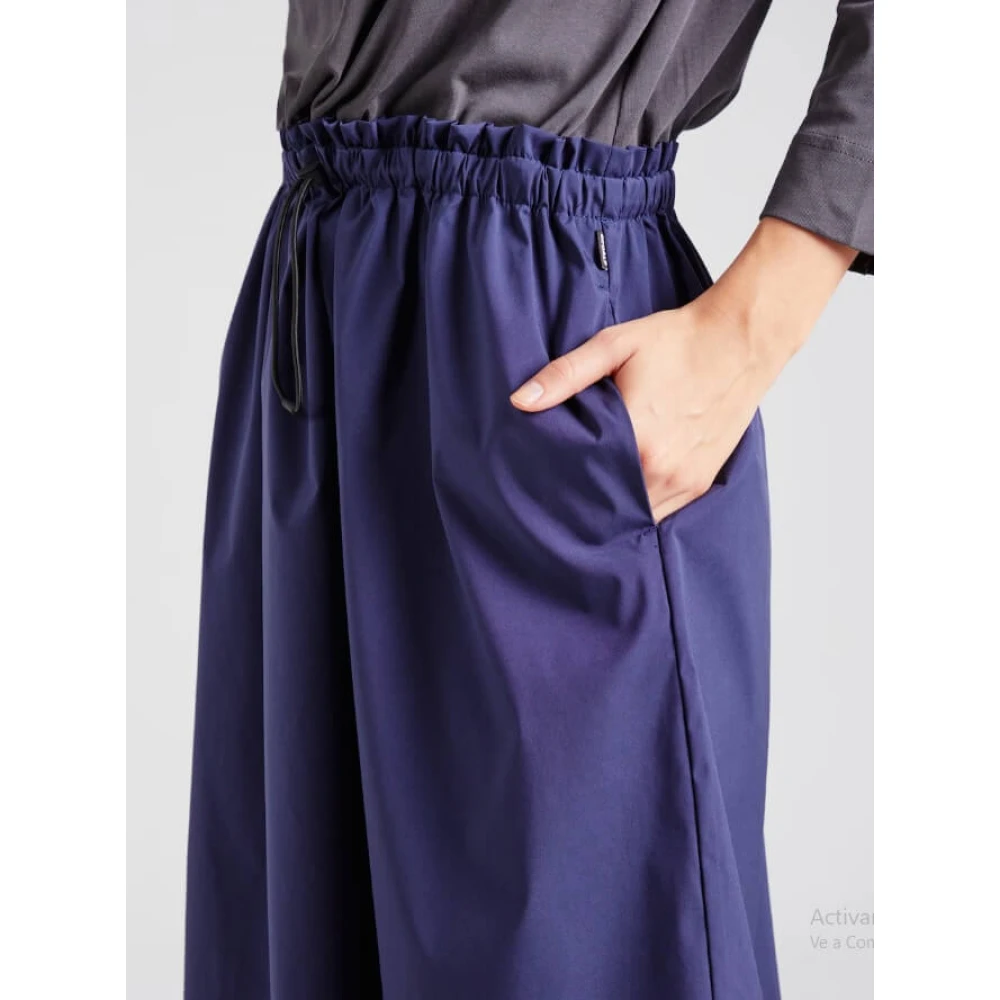 Ecoalf Gedrapeerd Ronde Hals Katoenen Jurk Blue Dames