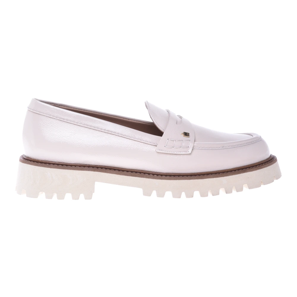 Baldinini Women's White Vanilla Naplak Leather Loafers