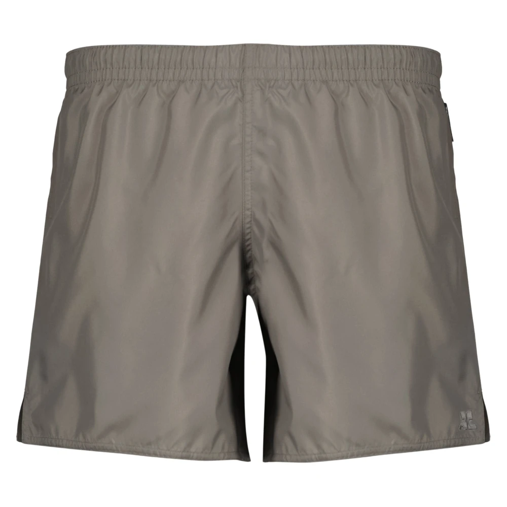 Courrèges Men's Gray Ac Back-Pocket Swim Shorts - Beachwear - L - Swimwear