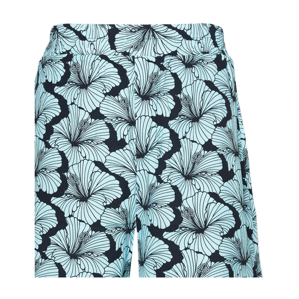 4Giveness Bloemenprint Zwart en Turquoise Bermuda Shorts Multicolor Heren