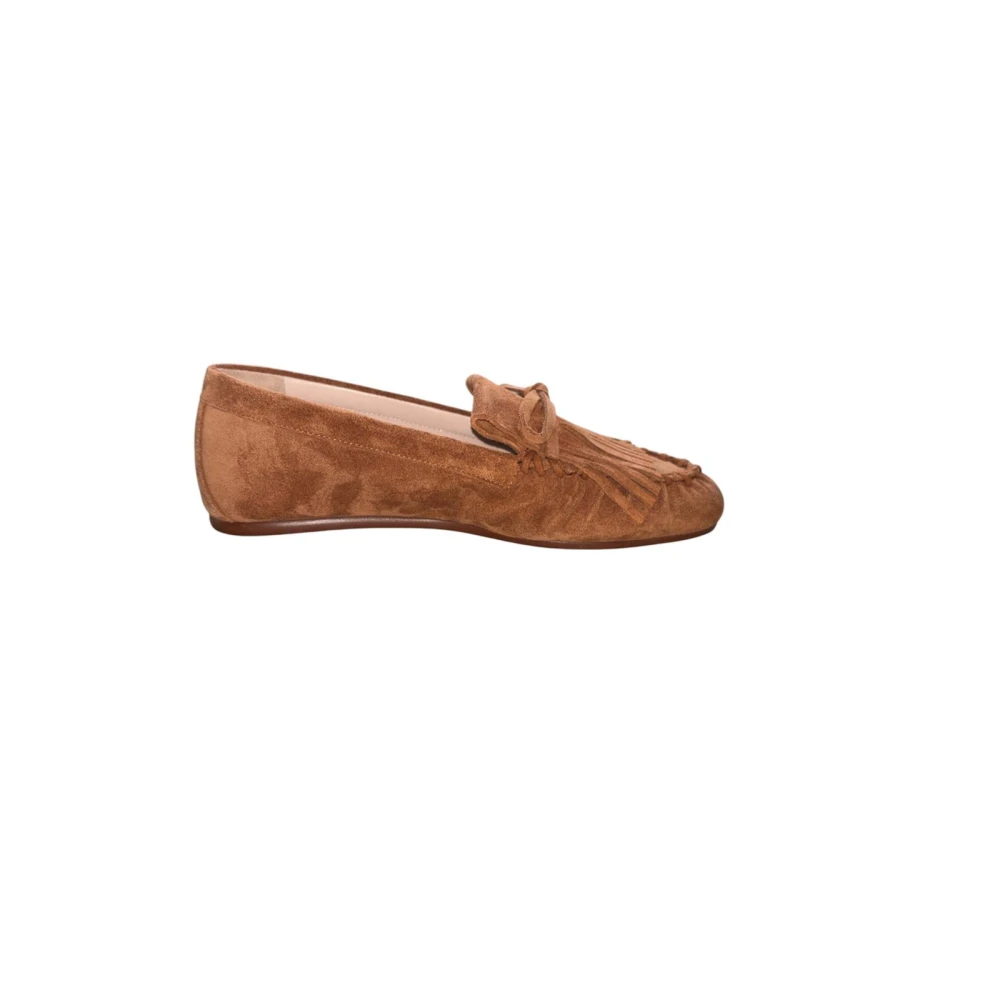 Stuart Weitzman Brown Flat Shoes - Female - Loafers - 5 Uk - Shoes
