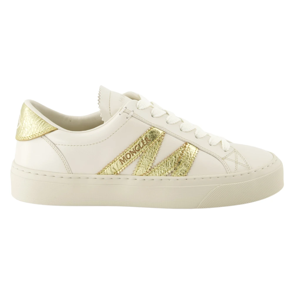 Moncler Witte & Gouden Leren Mand Stijl Dames Schoenen