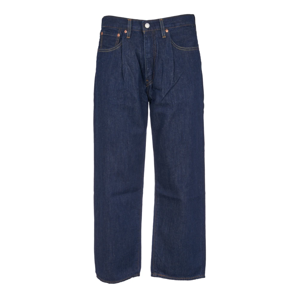 Levi's Blauwe Geplooide Crop Jeans Blue Heren