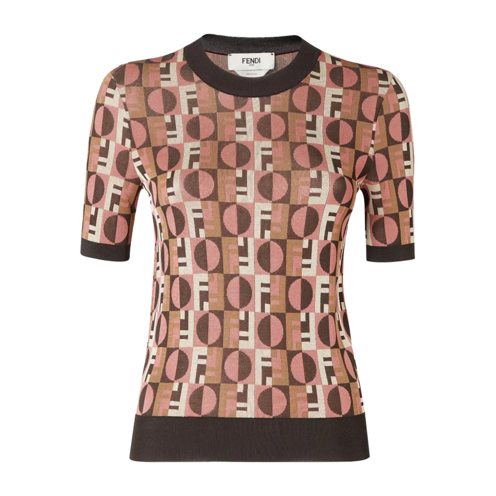 Fendi Women's Ff Jacquard Knit T-Shirt