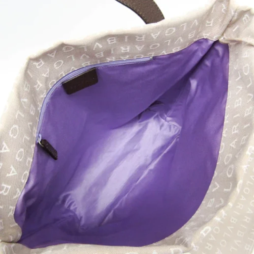 Bvlgari Vintage Pre-owned Leather totes Beige Dames